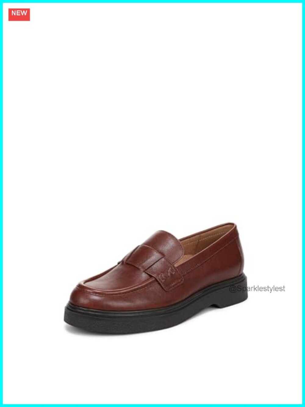 Chunky-Soled Leather Loafers with Arch Support & Slotted Keeper